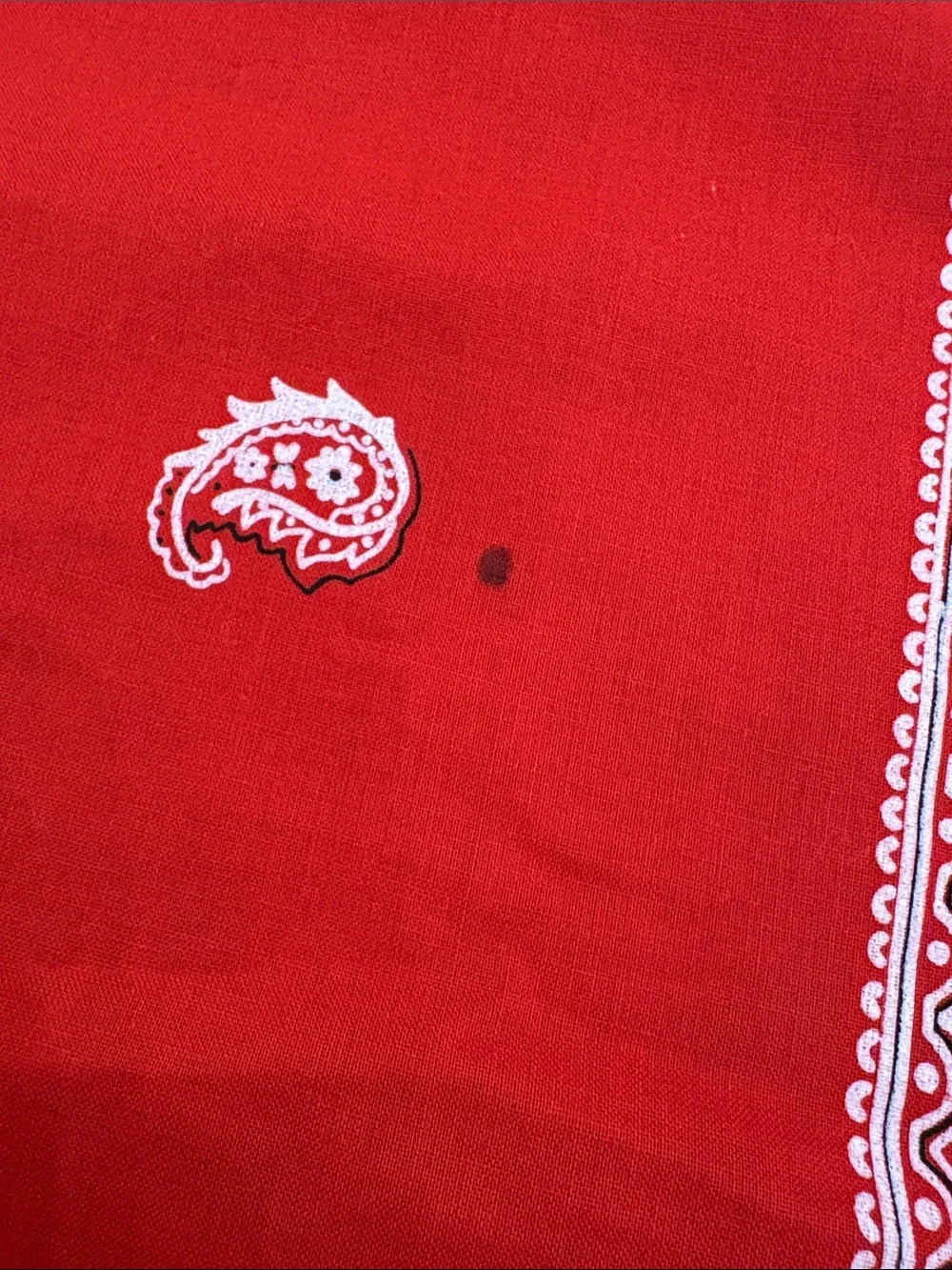 Red Paisley Tablecloth